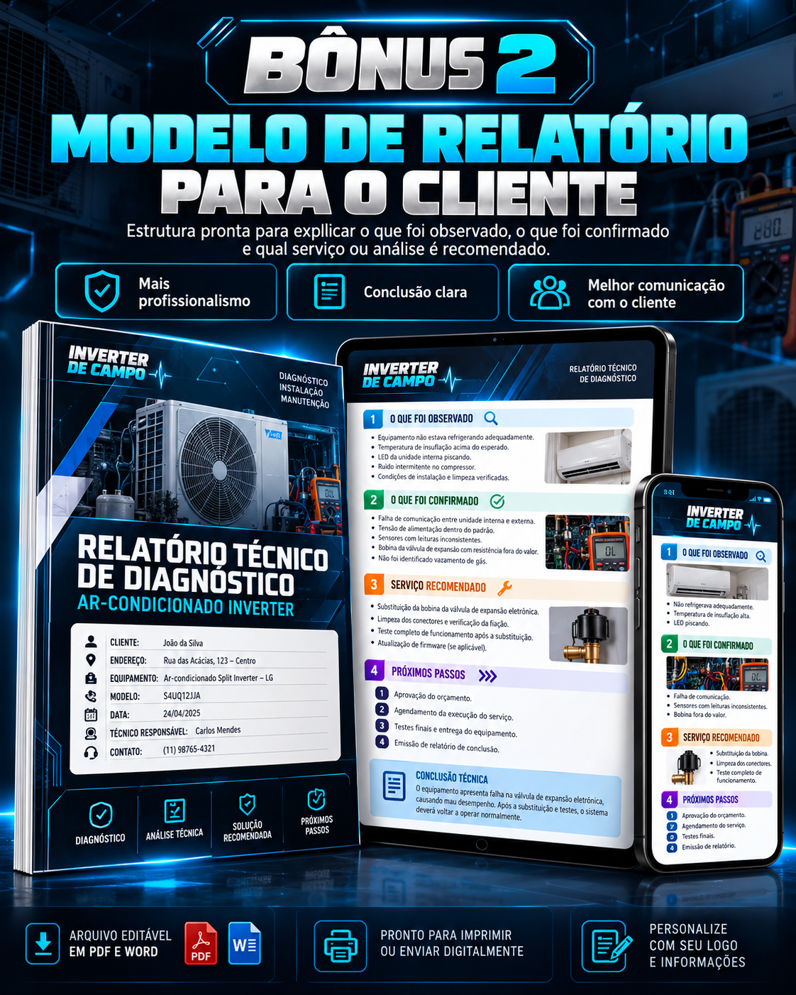 Bônus #2 — Modelo de Relatório para o Cliente